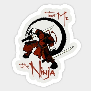 Trust me im Ninja Shirt I Cool Shuriken Sword Japanese Art Sticker